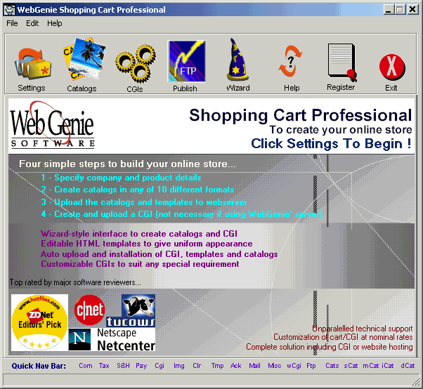 Screenshot of Shopping Cart Professional 5.15